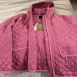 Jcrew pink quilted jacket